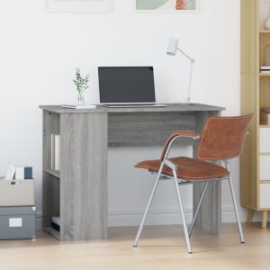 Escritorio de madera contrachapada gris sonoma 100x55x75 cm