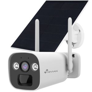 Cámara vigilancia bullet 4g+panel solar 5w-batería larga duración