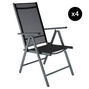4 sillas de jardín plegables de aluminio