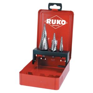 Ruko-101026e-juego 3 brocas escalonadas hss-co 5 tamaño nº 0/9, 1 y 2