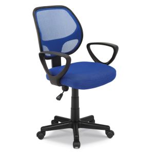 Rousseau silla de oficina hippa de poliéster azul