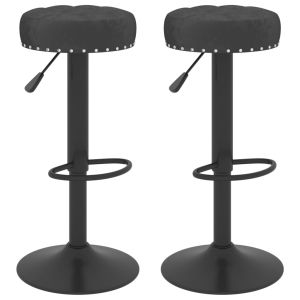 vidaXL taburetes de cocina 2 unidades terciopelo negro