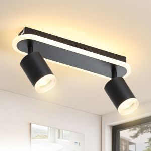 Nettlife lámpara de techo LED negro 32.5x8.2