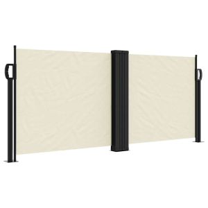 vidaXL toldo lateral retráctil crema 100x1000 cm