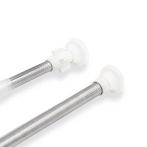 Barra extensible para ropero y cortina de ducha (140-260cm plata)