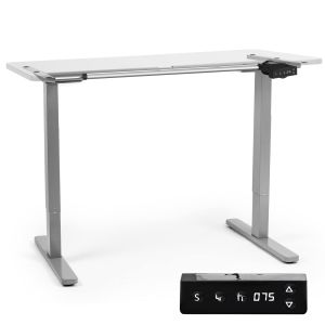 Duronic tm12 gy: escritorio eléctr. Ajustable 71-116cm, memoria - plata