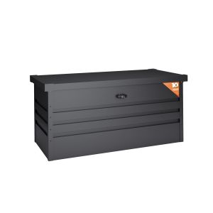 Arcón metálico jardín 450 l - 120x61x62cm – llave incluida - tapa abatible