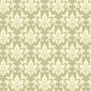 Papel pintado victoriano verde oliva 58cm ancho por 350cm alto