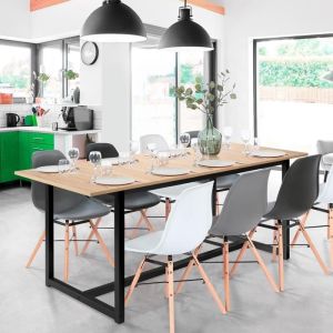 Mesa comedor extensible detroit industrial - 160-200 cm
