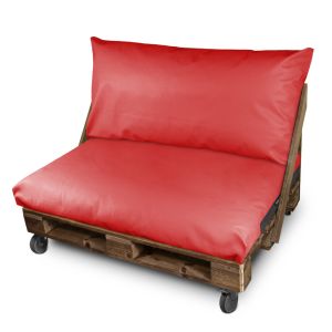 Funda cojín polipiel exterior 120x45x25 rojo
