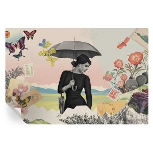 Papel pintado autoadhesivo collage romántico 104x152 tulup
