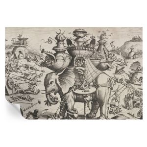 Murales autoadhesivos una batalla grotesca 104x152 tulup