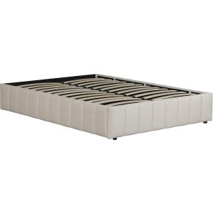 Cama doble de terciopelo con cajón <<meribel>> - beige - 140 x 190 cm