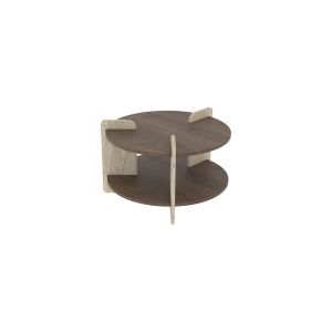 Mesa de centro de madera <<oalla>>, 70 x 70 x 45 cm - nogal