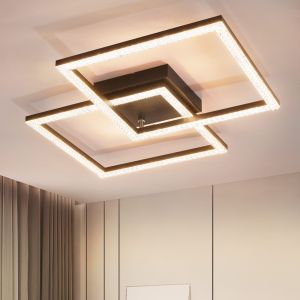 Nettlife lámpara de techo LED sala de estar negro 3000k blanco cálido