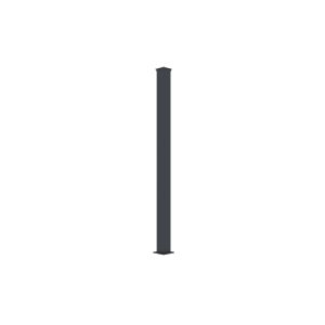 Juego de 4 postes eifel 10x10 en aluminio a.190cm - gris antracita