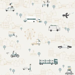 Papel pintado texturizado tnt trafico beige
