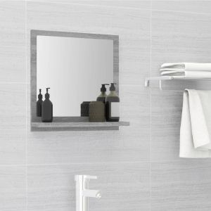 Espejo de baño madera contrachapada gris sonoma 40x10,5x37 cm