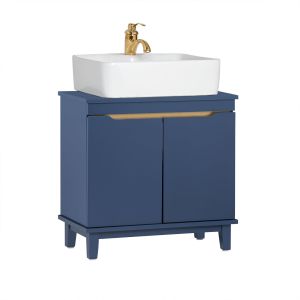 Armario para debajo del lavabo 2 puertas azul bzr113-b sobuy