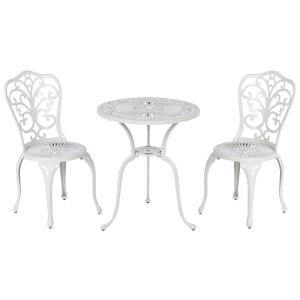 Conjunto de balcón triora/dascio metal blanco crema