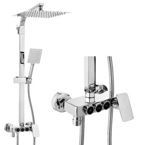 Columna de ducha para bañera, cromo