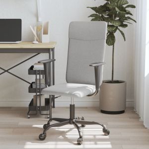Silla de oficina altura ajustable tela gris claro es4681