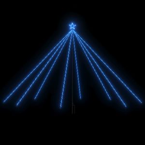 vidaXL LED árbol de navidad interior y exterior 576 LED azul 3,6 m