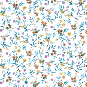 Papel pintado floral delicado 58cm ancho por 350cm alto