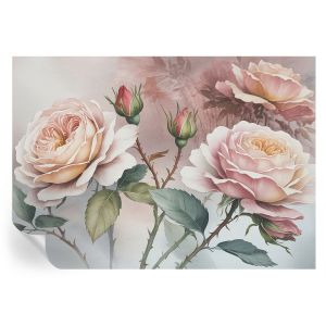 Murales autoadhesivos rosas pastel 208x146 tulup