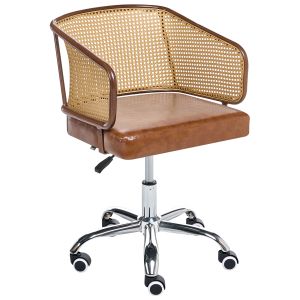 Silla de escritorio tucson piel sintética marrón