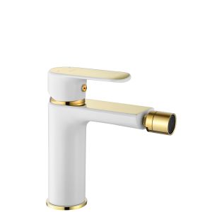 Rea grifo para bidé bloom white gold, 16x4,8x16 cm
