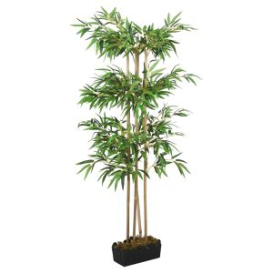 vidaXL árbol de bambú artificial con 1216 hojas verde 180 cm