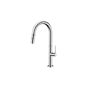 Grifo de cocina con teLEDucha extraíble giratorio 360 cromo