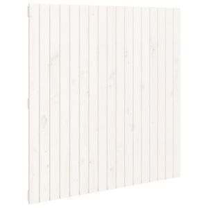 vidaXL cabecero de cama de pared madera maciza pino blanco 108x3x110cm