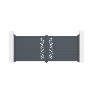 Pack puerta batiente 3.5m sunny a.140cm + 2 postes