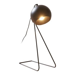 Lámpara de mesa oldibro pantalla esférica 1xe14 metal 45x28x15cm - negro