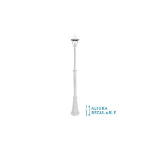 Spica street light 1xe7 aluminium / crystal white