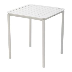 Oviala - mesa de terraza cuadrada (70x70cm) blanca