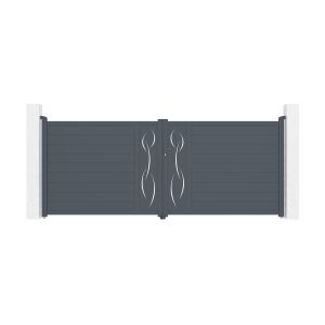Puerta de aluminio life 4m h.160cm + poste h.190cm