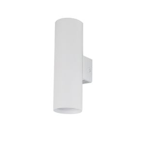 Aplique pared luz dual arriba-abajo, aluminio blanco, gu10 sin bombilla