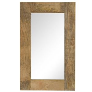 vidaXL espejo de madera maciza de mango 50x80 cm