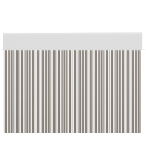 Cortina para puertas de PVC veta gris con blanco / 90 x 210