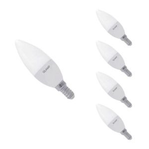 Bombilla LED e14 8w 220v c37 180° (pack de 5) - blanco frío 6000k