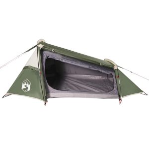 vidaXL tienda de campaña túnel para 2 personas impermeable verde