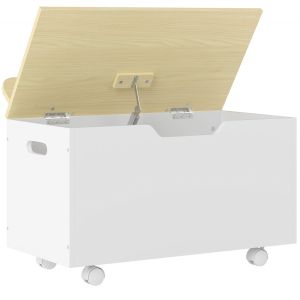 Baúl juguetes infantil 59x30x53 cm mdf color blanco aiyaplay