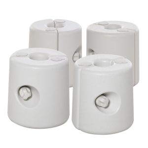 Soportes para pabellón 24x24x25 cm pe color blanco Outsunny
