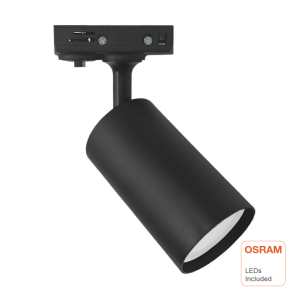 Foco LED blanco orientable 10w emmen, carril monofásico, luz natural 4k