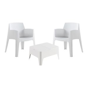 Shaf costa - set de muebles de exterior 2 plazas color blanco