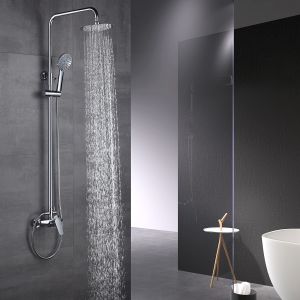 Imex - columna de ducha sin grifo con alcachofa y rociador - bdt021