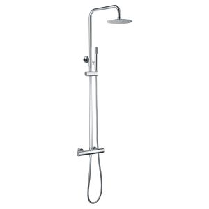 Columna de ducha extensible, termostatico rociador extraplano  cromo